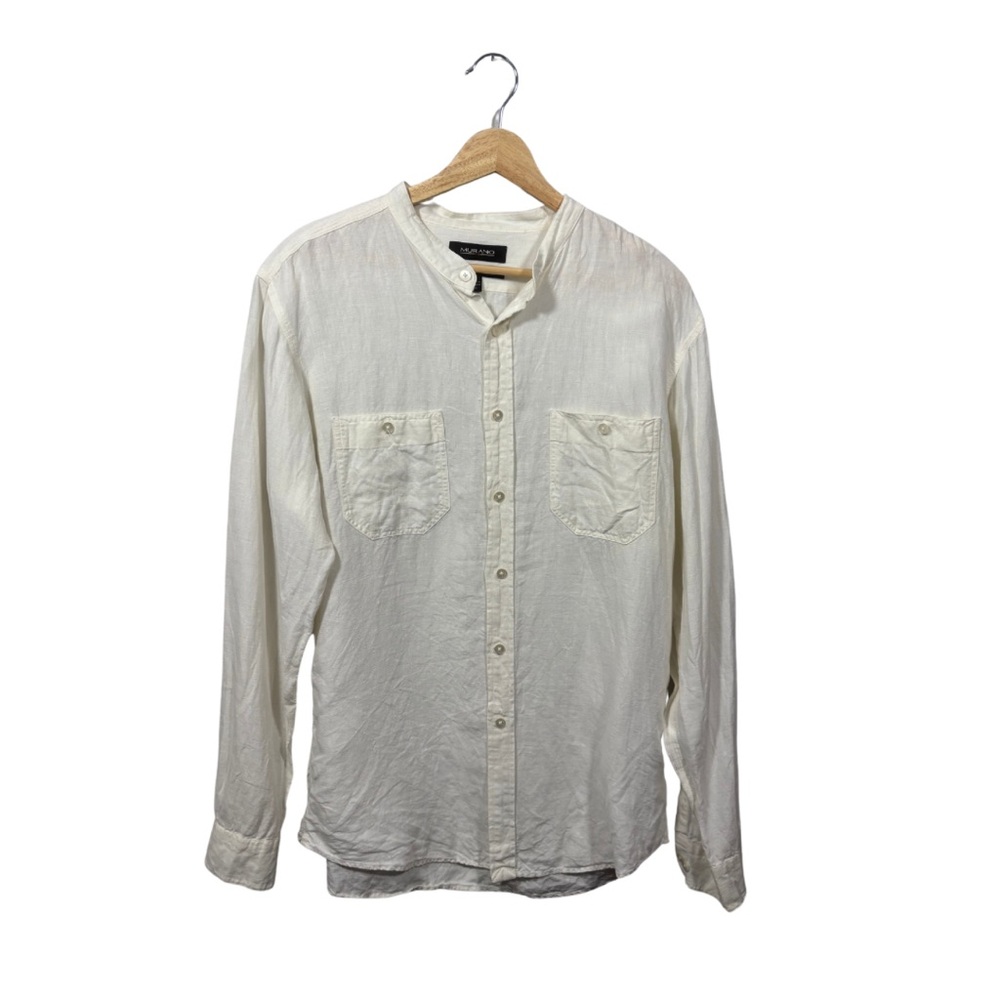 Murano 100% Linen White Long Sleeve